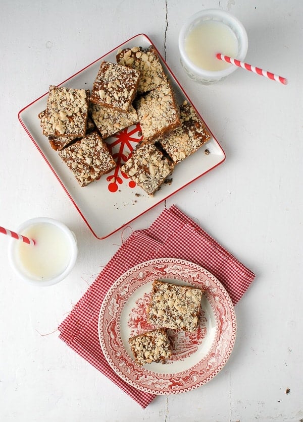 No Bake Chocolate Peanut Butter Cinnamon Squares from above