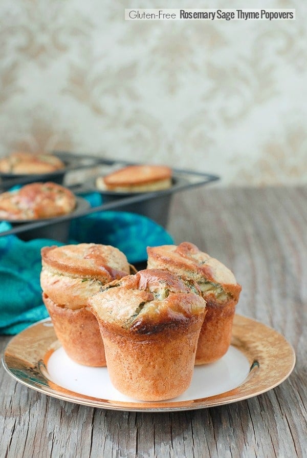 Rosemary Sage Thyme Popovers {gluten-free