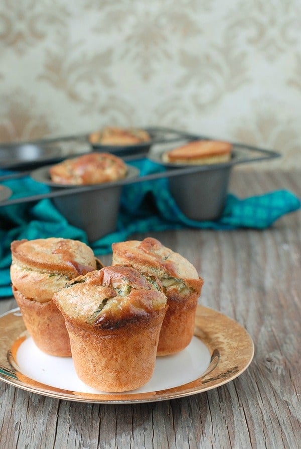 Rosemary Sage Thyme Popovers on plate