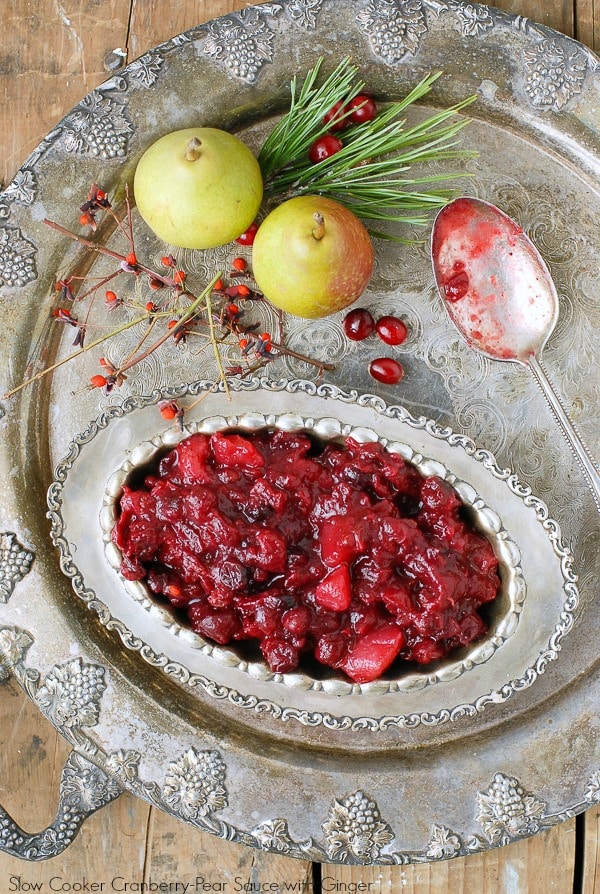 Slow Cooker Cranberry-Pear Sauce with Ginger