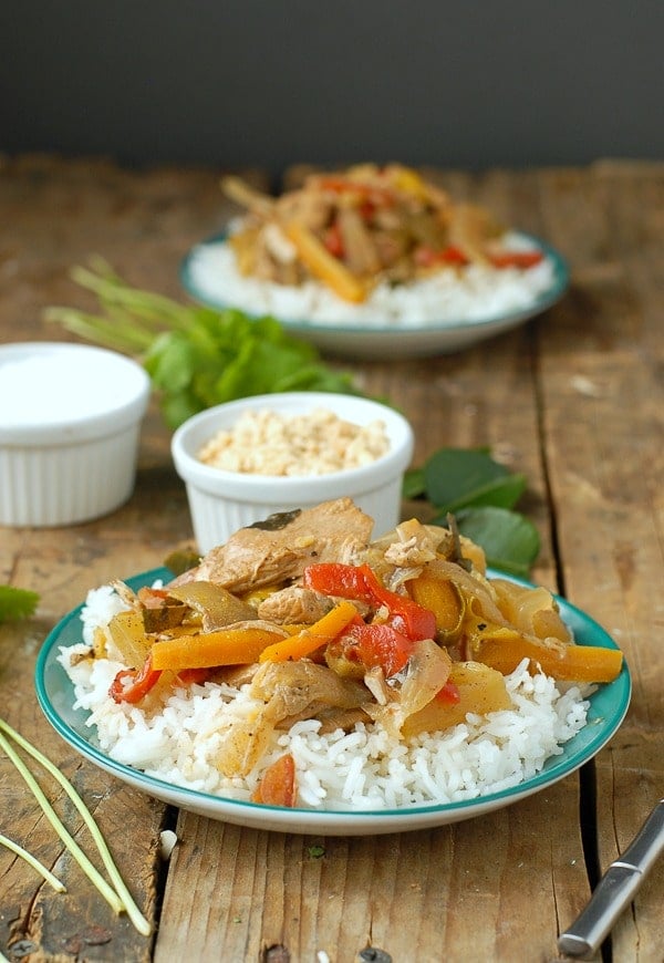 Slow Cooker Thai Red Chicken Curry with Coconut Milk