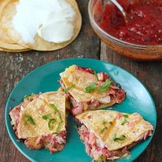 Turkey Cranberry-Chipotle Quesadillas