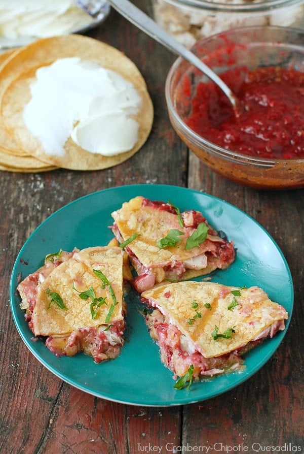 Turkey Cranberry-Chipotle Quesadillas