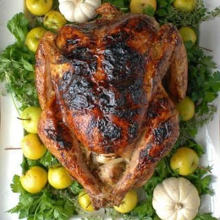 White Wine Ginger Thyme Brined Roast Turkey