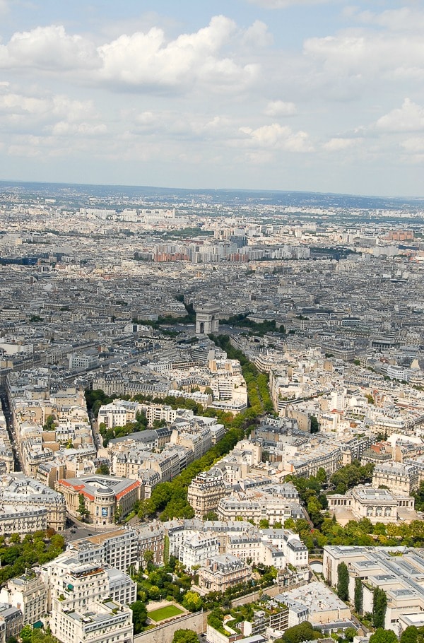 Arc de Triomphe from the Eiffel Tower 