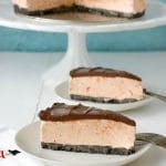 Peppermint Candy Cane Ice Cream Pie with Chocolate Ganache Top - BoulderLocavore.com