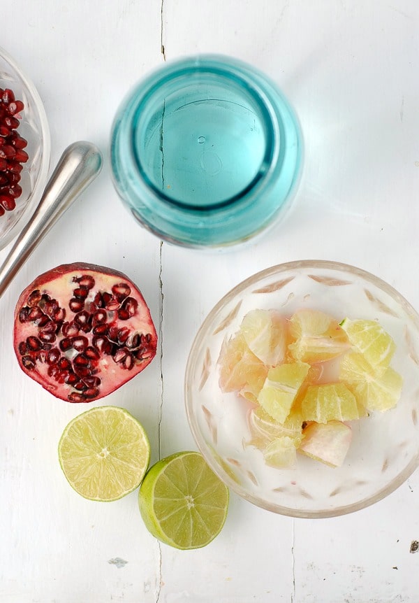 Pomegranate Lime Vodka infusion ingredients