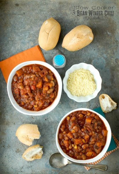 Slow Cooker 3 Bean Winter Chili