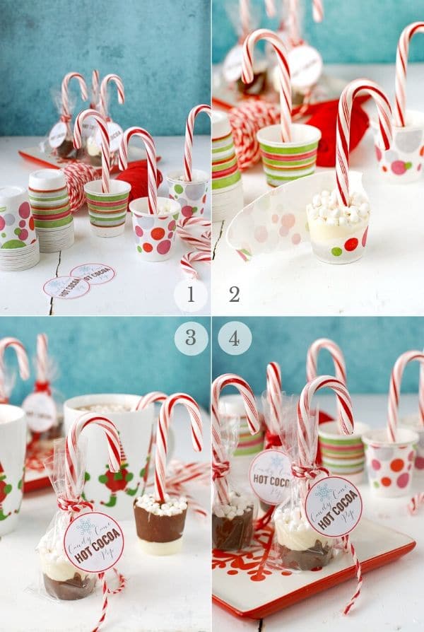 candy cane hot cocoa pops recipe steps