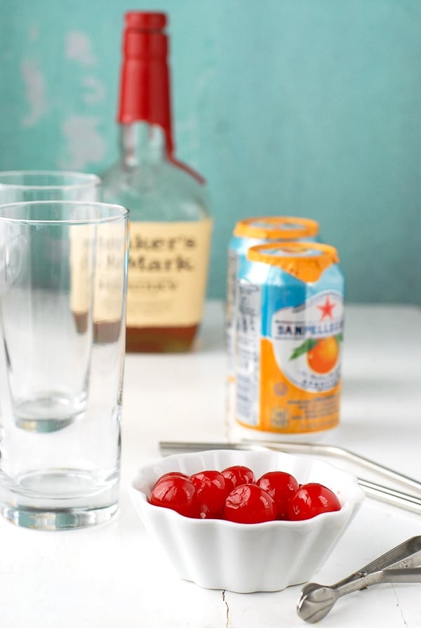 Orange Soda Bourbon Cherry-Vanilla Ice Cream Float - Ingredients