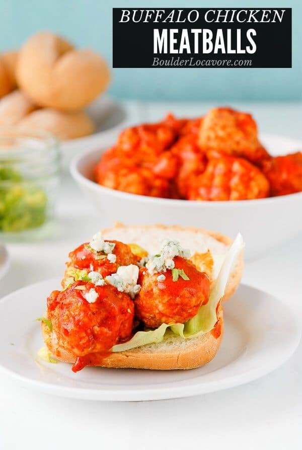 Buffalo chicken meatballs