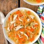 Chicken Soup with Sweet Potato Noodles 