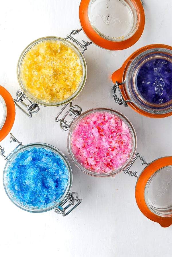 Sparkling Flower-scented Coconut Oil Sugar Scrubs 