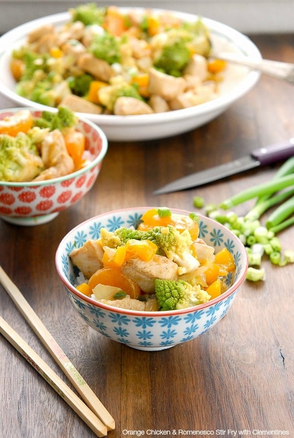 Fast and Healthy Orange and Romanesco Stir Fry with Clementines 