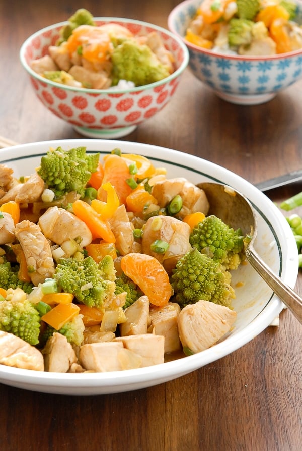 Orange Chicken - Romanesco Stir Fry with Clementines