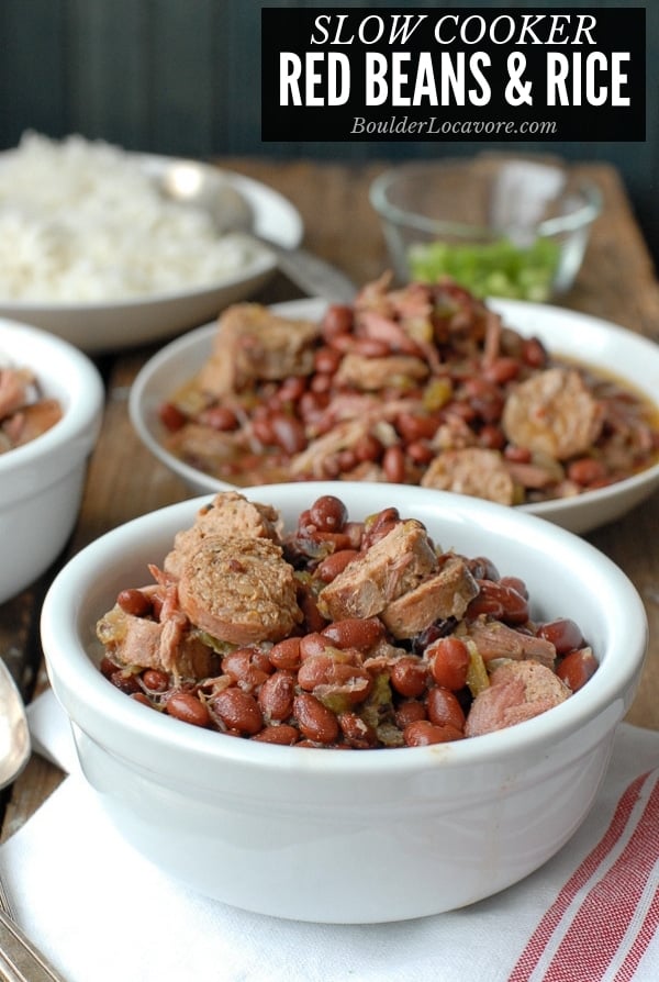 Slow Cooker Red Beans & Rice, Single Serving