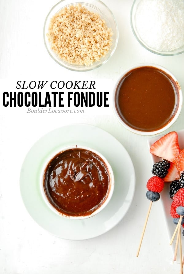 Chocolate and Marshmallow Fluff Fondue for the Little Dipper CrockPot