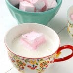 Vanilla Steamer with DIY Rose-flavored Marshmallows