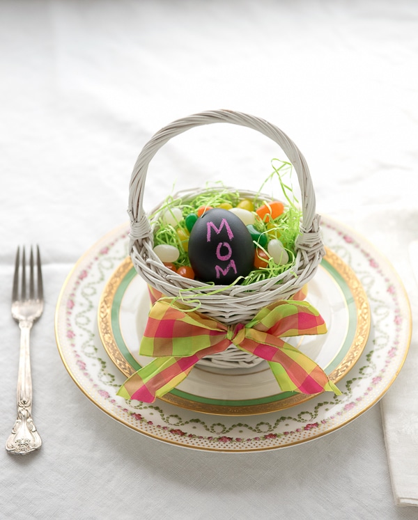 Chalkboard Easter Egg Table Place Holder