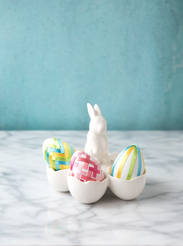 DIY Satin Ribbon Easter Eggs