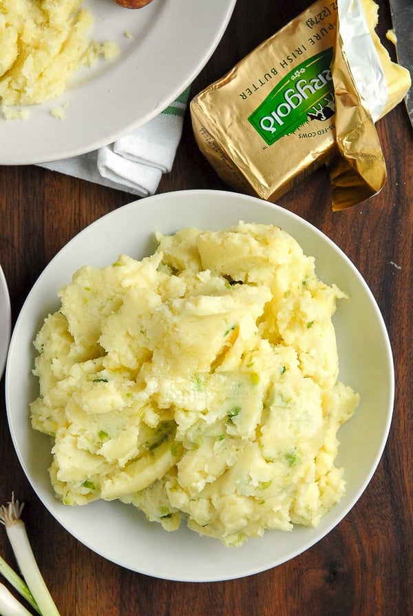 Irish Potato Champ Mash - a traditional Irish mashed potato dish