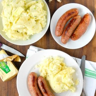 Irish Potato Champ and Sausages - BoulderLocavore.com