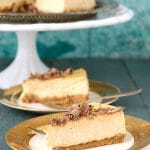 The Best Irish Whiskey and Baileys Cheesecake slices on plates