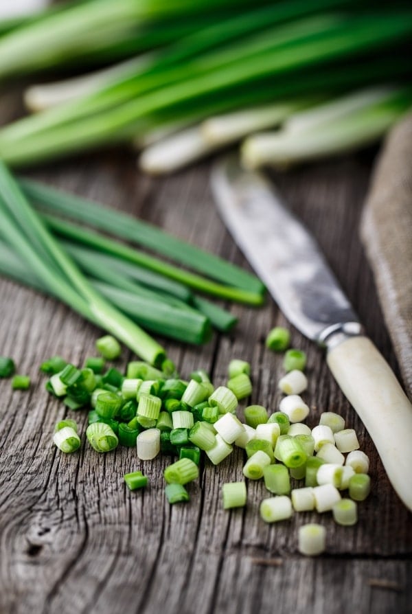 sliced scallions