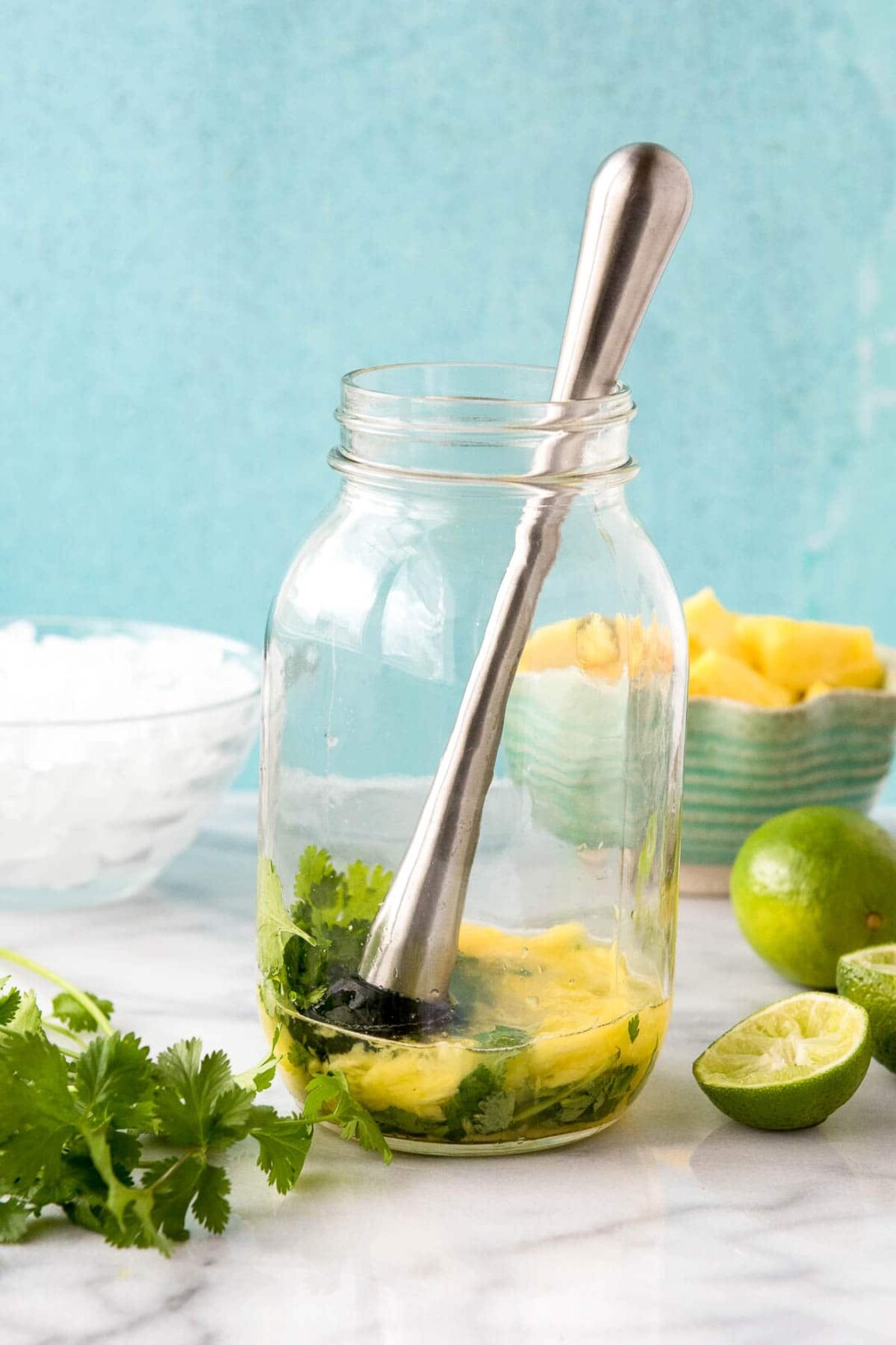 Freshstyle Pineapple Margarita with Cilantro Boulder Locavore