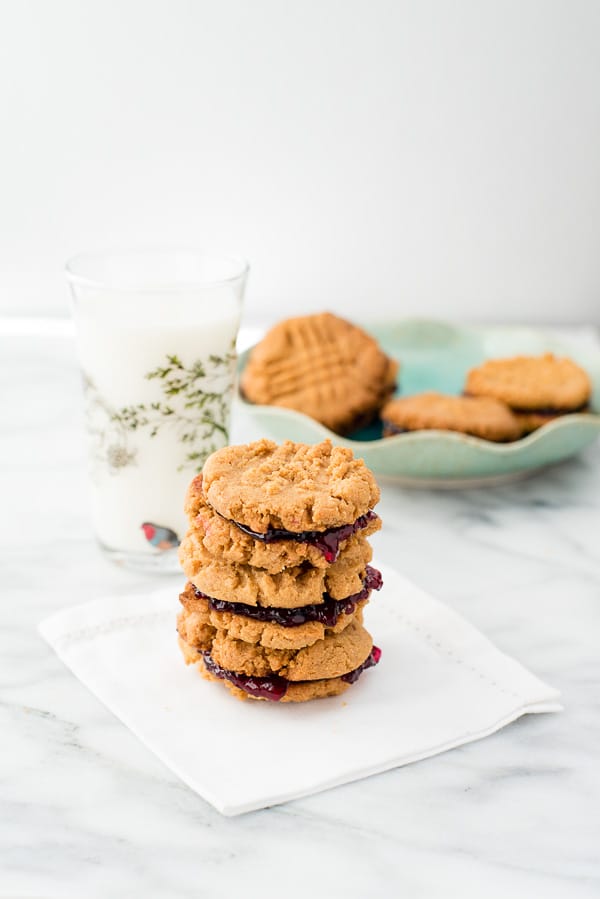 Peanut Butter and Jelly Sandwich Cookies