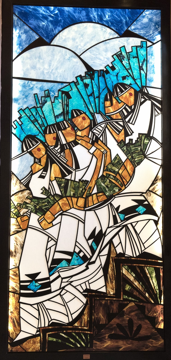 Stained Glass art at Buffalo Thunder Hilton Santa Fe 