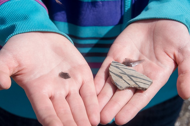 Tsankawi Bandelier National Monument pottery chards obsidian Santa Fe 