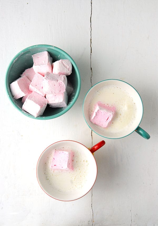 Vanilla Steamer with Rose Marshmallows
