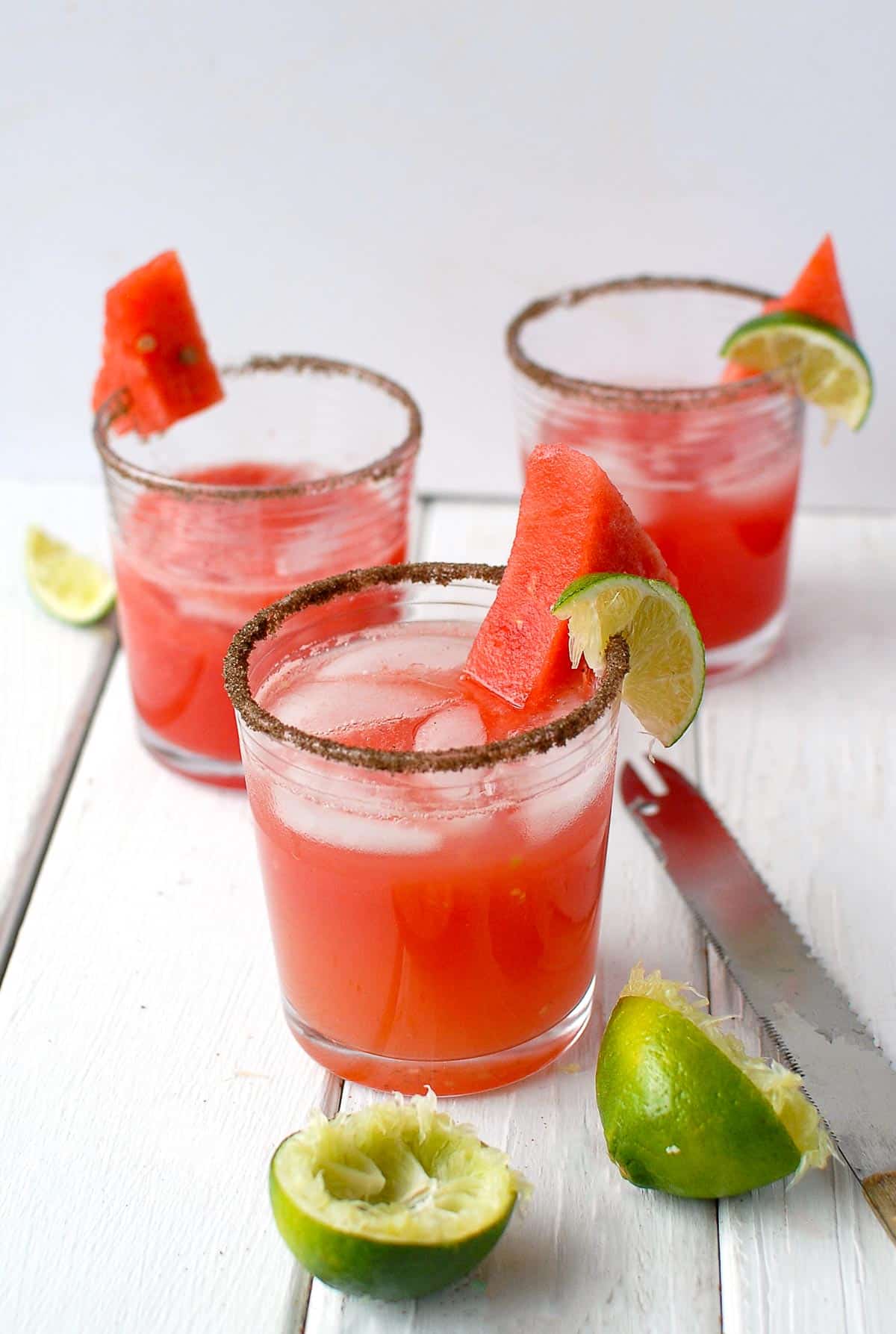 watermelon jalapeno margarita 3 glasses 