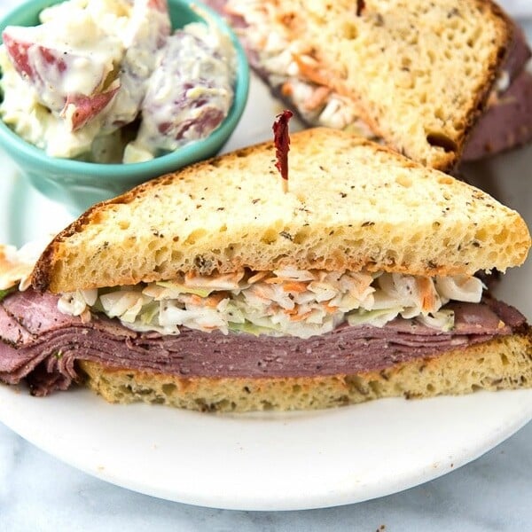 Brooklyn Avenue Sandwich {Pastrami, Cole Slaw, Russian Dressing & Rye}