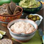 Cream Cheese Bacon Salsa spread with Black Bean crackers gluten-free