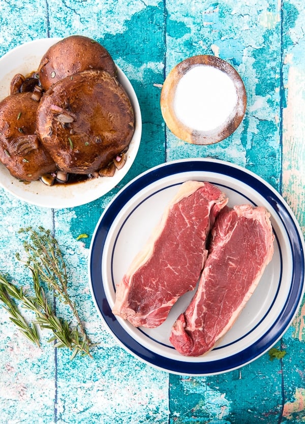 How to Grill Perfect New York Strip and Portobello Mushroom Steaks 