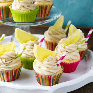 Shortcut Margarita Cupcakes with Cream Cheese Lime Frosting