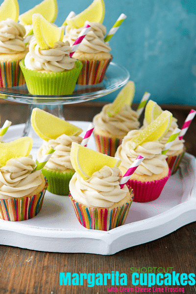 Shortcut Margarita Cupcakes with Cream Cheese Lime Frosting