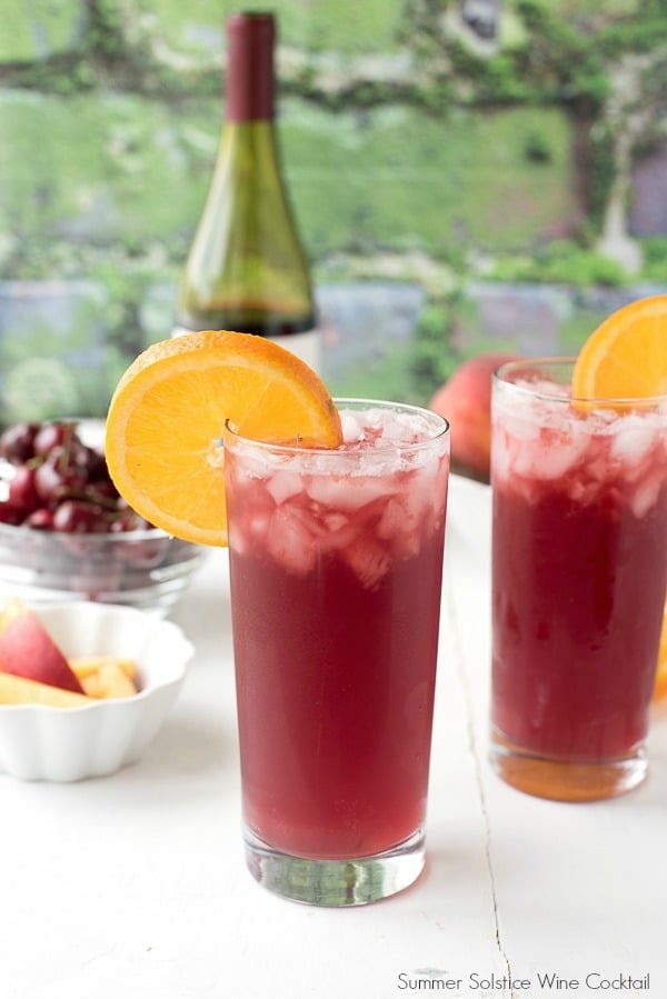 Summer Solstice wine cocktail