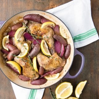 Vermouth-Braised Lemon Chicken Legs