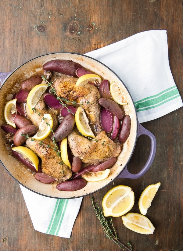 Vermouth-Braised Lemon Chicken Legs