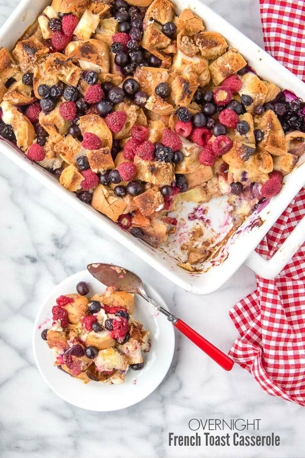 Overnight French Toast Casserole In Red White Blue Easy Recipe