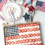 American Flag Fruit Cookie Dessert Pizza