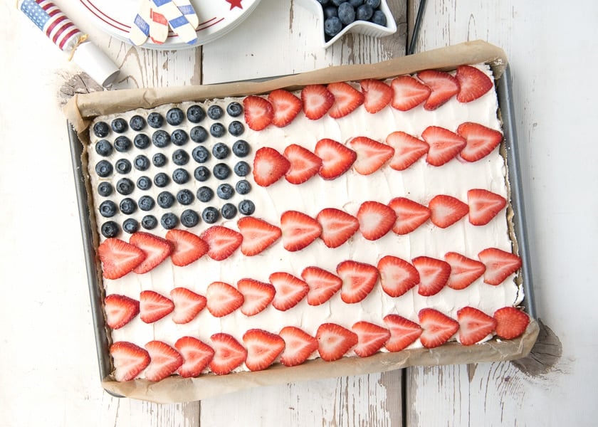  American Flag Fruit Cookie Dessert Pizza