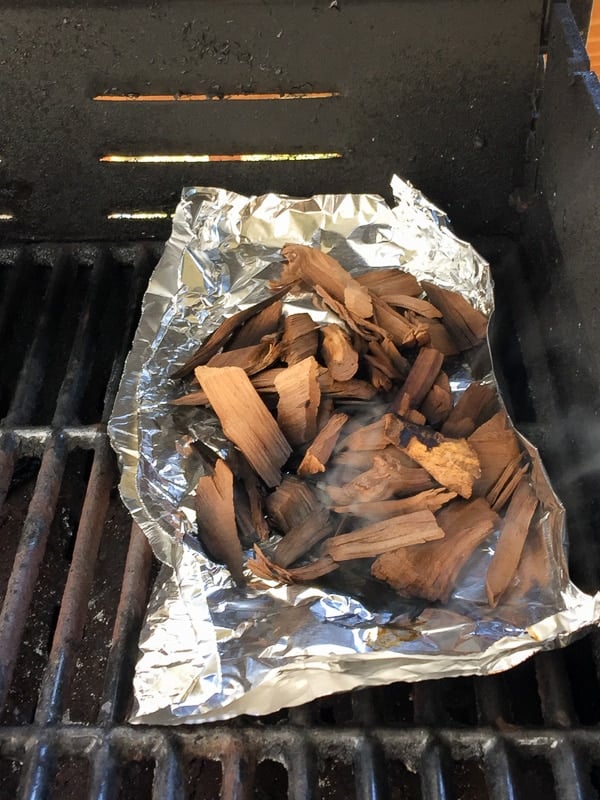 Apple Smoke packet on grill