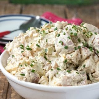 Grill-Smoked Creamy Smoked Potato Salad with Bacon