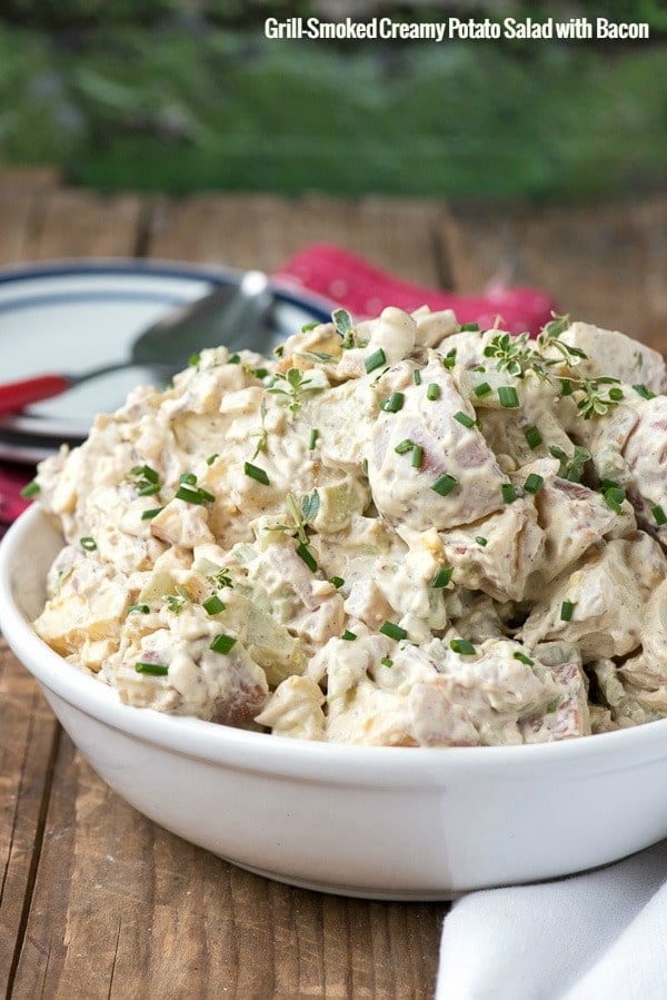 Grill-Smoked Creamy Smoked Potato Salad with Bacon