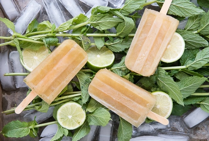 Guava-Lime Mojito Popsicles