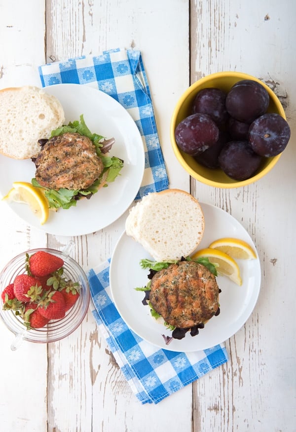 Hay Smoked Salmon Burgers